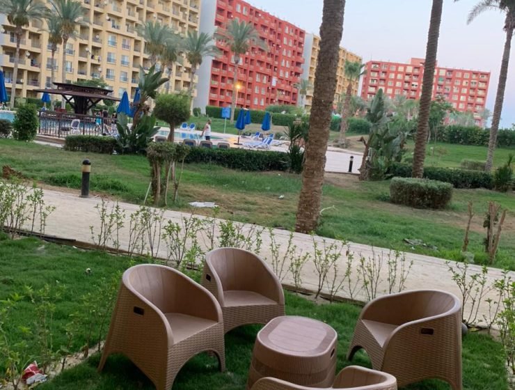 شالية ارضي علي الاكوا في نيو جولف بالكامل الساحل الشمالي